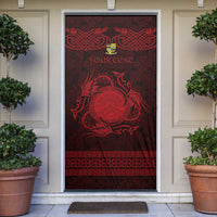 Personalized Brecknockshire Sir Frycheiniog Door Cover Red Brecon Beacons Mountain Celtic-inspired - Wonder Print Shop