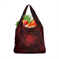 Personalized Brecknockshire Sir Frycheiniog Grocery Bag Red Brecon Beacons Mountain Celtic-inspired - Wonder Print Shop