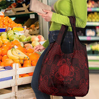 Personalized Brecknockshire Sir Frycheiniog Grocery Bag Red Brecon Beacons Mountain Celtic-inspired - Wonder Print Shop