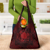 Personalized Brecknockshire Sir Frycheiniog Grocery Bag Red Brecon Beacons Mountain Celtic-inspired - Wonder Print Shop