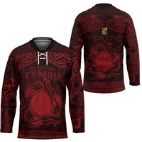 Personalized Brecknockshire Sir Frycheiniog Hockey Jersey Red Brecon Beacons Mountain Celtic-inspired - Wonder Print Shop