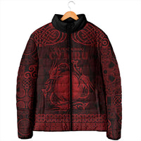 Personalized Brecknockshire Sir Frycheiniog Padded Jacket Red Brecon Beacons Mountain Celtic-inspired - Wonder Print Shop