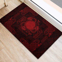Personalized Brecknockshire Sir Frycheiniog Rubber Doormat Red Brecon Beacons Mountain Celtic-inspired - Wonder Print Shop