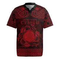 Personalized Brecknockshire Sir Frycheiniog Rugby Jersey Red Brecon Beacons Mountain Celtic-inspired - Wonder Print Shop