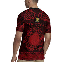 Personalized Brecknockshire Sir Frycheiniog Rugby Jersey Red Brecon Beacons Mountain Celtic-inspired - Wonder Print Shop