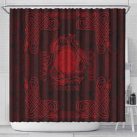 Personalized Brecknockshire Sir Frycheiniog Shower Curtain Red Brecon Beacons Mountain Celtic-inspired - Wonder Print Shop