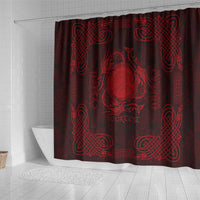 Personalized Brecknockshire Sir Frycheiniog Shower Curtain Red Brecon Beacons Mountain Celtic-inspired - Wonder Print Shop