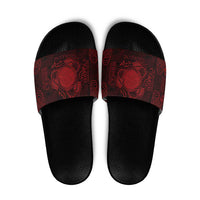 Personalized Brecknockshire Sir Frycheiniog Slide Sandals Red Brecon Beacons Mountain Celtic-inspired - Wonder Print Shop