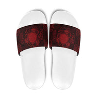 Personalized Brecknockshire Sir Frycheiniog Slide Sandals Red Brecon Beacons Mountain Celtic-inspired - Wonder Print Shop