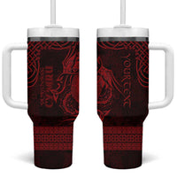 Personalized Brecknockshire Sir Frycheiniog Tumbler With Handle Red Brecon Beacons Mountain Celtic-inspired - Wonder Print Shop