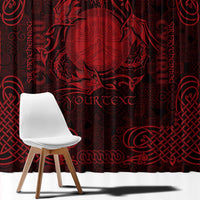 Personalized Brecknockshire Sir Frycheiniog Window Curtain Red Brecon Beacons Mountain Celtic-inspired - Wonder Print Shop
