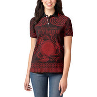 Personalized Brecknockshire Sir Frycheiniog Women Polo Shirt Red Brecon Beacons Mountain Celtic-inspired - Wonder Print Shop