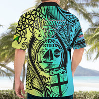 Malampa Fiji Day Hawaiian Shirt Vanuatu Sand Drawing With Polynesian Pattern - Wonder Print Shop