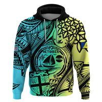 Malampa Fiji Day Hoodie Vanuatu Sand Drawing With Polynesian Pattern - Wonder Print Shop