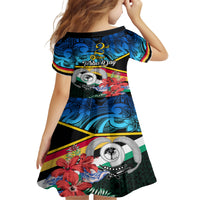 Torba Vanuatu Family Matching Summer Maxi Dress and Hawaiian Shirt Sand Drawing With Polynesian Pattern - Wonder Print Shop