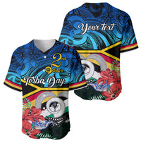 Personalised Torba Vanuatu Baseball Jersey Sand Drawing With Polynesian Pattern LT9 - Wonder Print Shop
