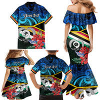 Personalised Torba Vanuatu Family Matching Mermaid Dress and Hawaiian Shirt Sand Drawing With Polynesian Pattern LT9 - Wonder Print Shop