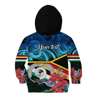 Personalised Torba Vanuatu Kid Hoodie Sand Drawing With Polynesian Pattern - Wonder Print Shop