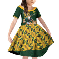 South Africa Rugby History World Champions Family Matching Off Shoulder Short Dress and Hawaiian Shirt Springboks Make History LT9 - Wonder Print Shop