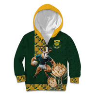 South Africa Rugby History World Champions Kid Hoodie Springboks Make History - Wonder Print Shop