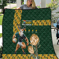 South Africa Rugby History World Champions Quilt Springboks Make History - Wonder Print Shop