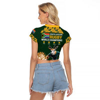 South Africa Rugby History World Champions Raglan Cropped T Shirt Springboks Make History - Wonder Print Shop