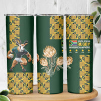 South Africa Rugby History World Champions Skinny Tumbler Springboks Make History - Wonder Print Shop