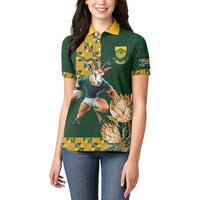 South Africa Rugby History World Champions Women Polo Shirt Springboks Make History - Wonder Print Shop
