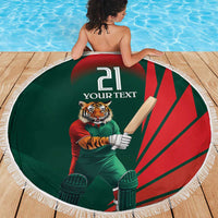 Bangladesh Cricket Custom Beach Blanket The Tigers Mascot with Sporty Style LT9 - Wonder Print Shop