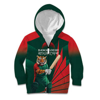 Bangladesh Cricket Custom Kid Hoodie The Tigers Mascot with Sporty Style - Wonder Print Shop