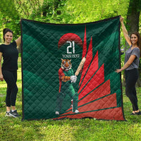 Bangladesh Cricket Custom Quilt The Tigers Mascot with Sporty Style - Wonder Print Shop