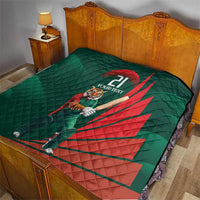 Bangladesh Cricket Custom Quilt The Tigers Mascot with Sporty Style - Wonder Print Shop