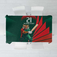 Bangladesh Cricket Custom Tablecloth The Tigers Mascot with Sporty Style - Wonder Print Shop