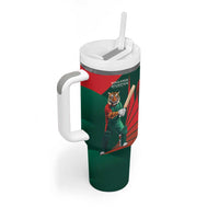 Bangladesh Cricket Custom Tumbler With Handle The Tigers Mascot with Sporty Style - Wonder Print Shop