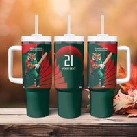 Bangladesh Cricket Custom Tumbler With Handle The Tigers Mascot with Sporty Style - Wonder Print Shop