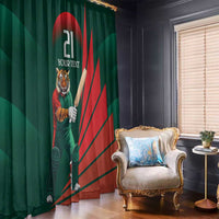 Bangladesh Cricket Custom Window Curtain The Tigers Mascot with Sporty Style - Wonder Print Shop