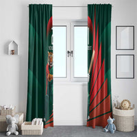 Bangladesh Cricket Custom Window Curtain The Tigers Mascot with Sporty Style - Wonder Print Shop