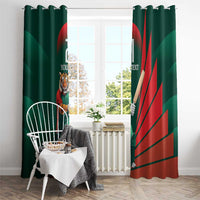 Bangladesh Cricket Custom Window Curtain The Tigers Mascot with Sporty Style - Wonder Print Shop