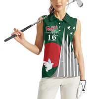 Bangladesh 16 December Victory Day Women Sleeveless Polo Shirt Jatiyo Sriti Shoudho with Sun - Wonder Print Shop