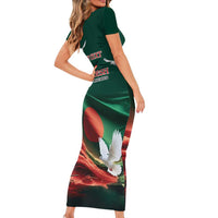 Bangladesh Victory Day Personalized Short Sleeve Bodycon Dress Since 1971 with Flag Art - Wonder Print Shop