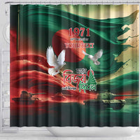 Bangladesh Victory Day Personalized Shower Curtain Since 1971 with Flag Art