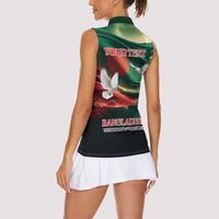 Bangladesh Victory Day Personalized Women Sleeveless Polo Shirt Since 1971 with Flag Art - Wonder Print Shop
