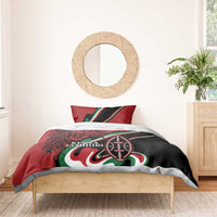 Happy Jamhuri Day Kenya Bedding Set Kenyan Lion and Maasai Shield LT9 - Wonder Print Shop