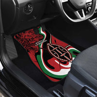 Happy Jamhuri Day Kenya Car Mats Kenyan Lion and Maasai Shield LT9 - Wonder Print Shop