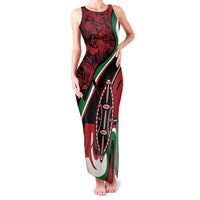 Happy Jamhuri Day Kenya Family Matching Tank Maxi Dress and Hawaiian Shirt Kenyan Lion and Maasai Shield - Wonder Print Shop