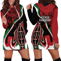 Happy Jamhuri Day Kenya Hoodie Dress Kenyan Lion and Maasai Shield - Wonder Print Shop