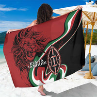 Happy Jamhuri Day Kenya Sarong Kenyan Lion and Maasai Shield - Wonder Print Shop