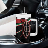 Happy Jamhuri Day Kenya Tumbler With Handle Kenyan Lion and Maasai Shield - Wonder Print Shop