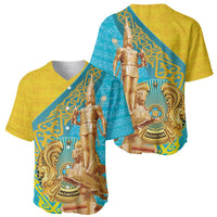 Issyk Mystery Kazakhstan Golden Man Baseball Jersey LT9 - Wonder Print Shop