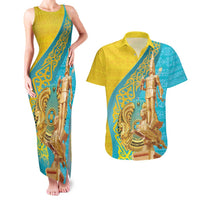 Issyk Mystery Kazakhstan Golden Man Couples Matching Tank Maxi Dress and Hawaiian Shirt LT9 - Wonder Print Shop